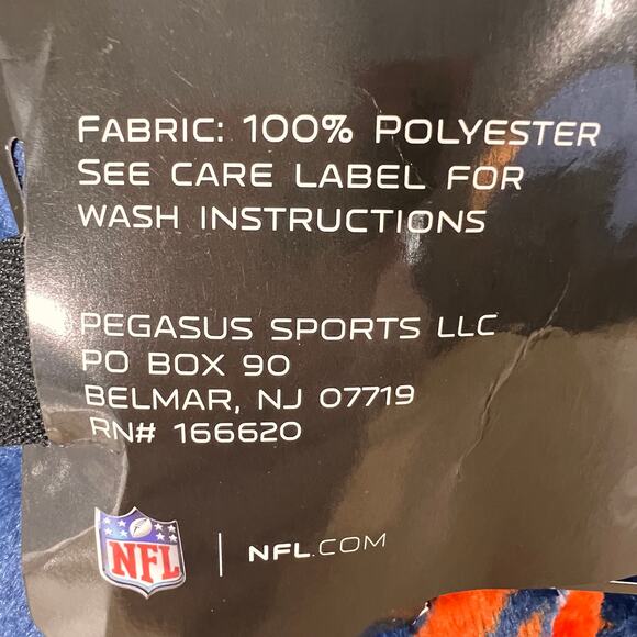 Denver Broncos Holiday Football Throw Blanket Gnome NFL 60x70 Snowflake New - Picture 7 of 7